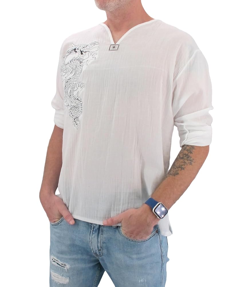 トップス 2000's \"Blue Dragon\" White Tee Size:L blue dragon 2000's shirt – único13